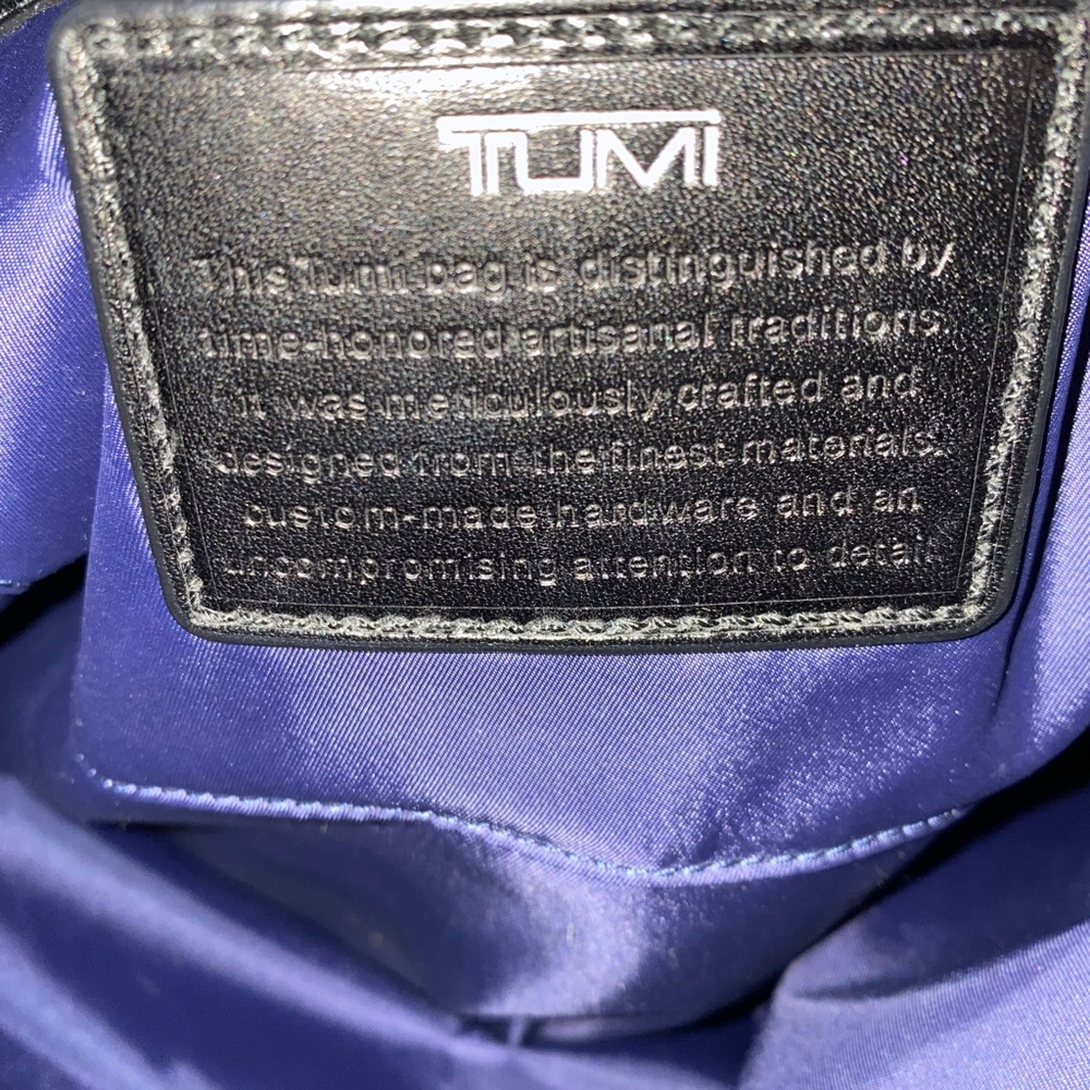 Tumi Black Leather Laptop Tote - Picture 4 of 13